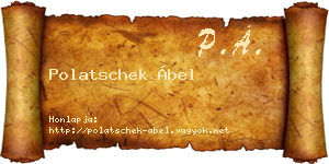Polatschek Ábel névjegykártya